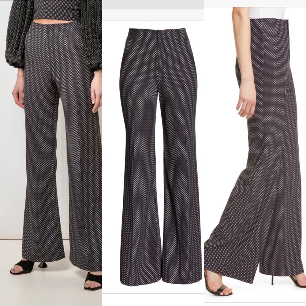 BLACK MINI DOT SLACKS